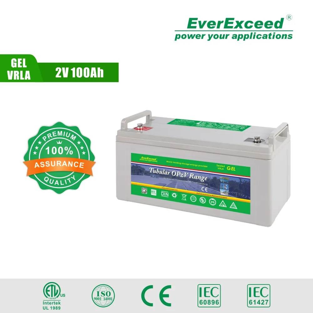 Batterie solaire rechargeable de batterie d'Opzv de 12V pour le système solaire